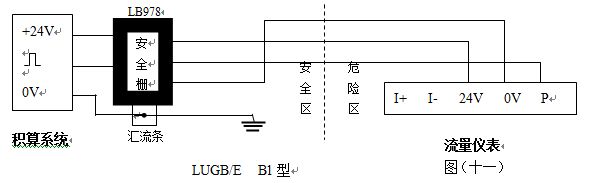 空氣流量表防暴型渦街流量儀表配線設(shè)計(jì)圖一